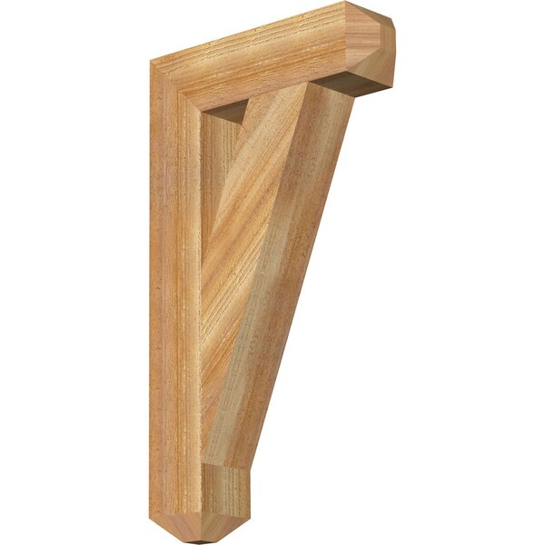 Ekena Millwork Traditional Craftsman Rough Sawn Bracket, Western Red Cedar, 4"W x 16"D x 28"H BKT04X16X28TRA04RWR - main